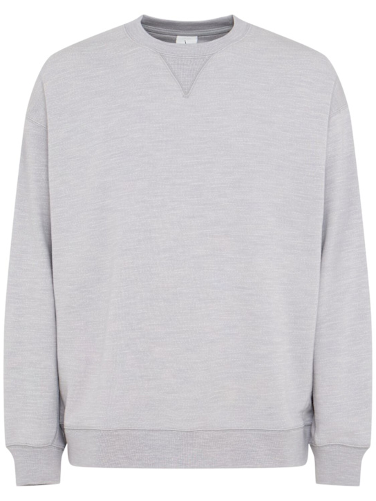 Nike: Felpa girocollo Wool Classics - Matte Silver - men_0 | Luisa Via Roma