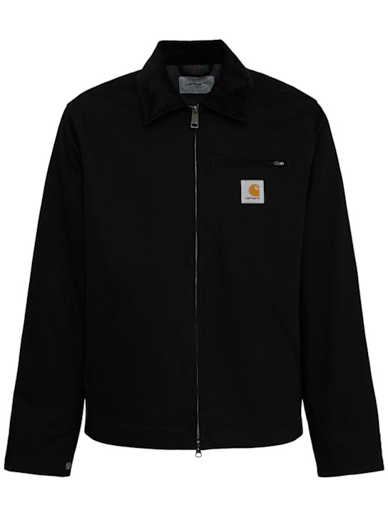 Carhartt WIP: Detroit Dearborn jacket - Black / Black, - men_0 | Luisa Via Roma
