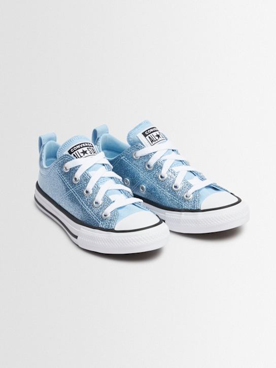 Converse: Chuck Taylor glittered lace-up sneakers - Light Blue - kids-girls_1 | Luisa Via Roma