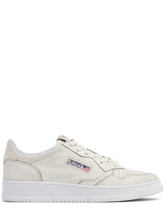 Autry: Medalist Low sneakers - White/Sky Blue - men_0 | Luisa Via Roma
