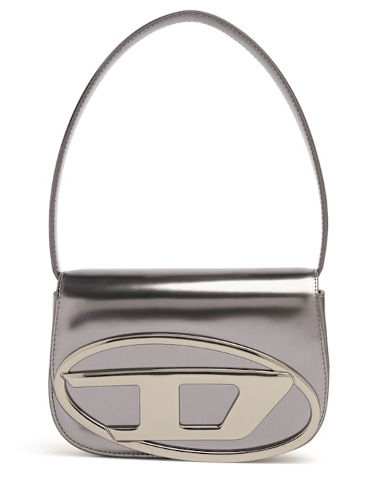 Diesel: 1DR leather shoulder bag - Gunmetal - women_0 | Luisa Via Roma