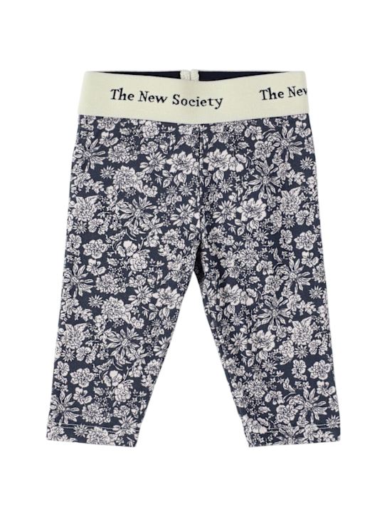 The New Society: Cotton blend leggings - マルチカラー - kids-girls_0 | Luisa Via Roma
