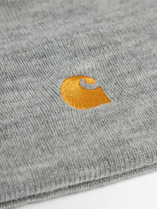 Carhartt WIP: Chase beanie - Grey - kids-boys_1 | Luisa Via Roma