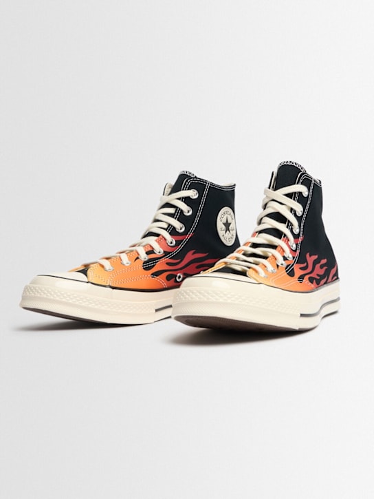 Converse: Chuck 70 flame print high top sneakers - men_1 | Luisa Via Roma
