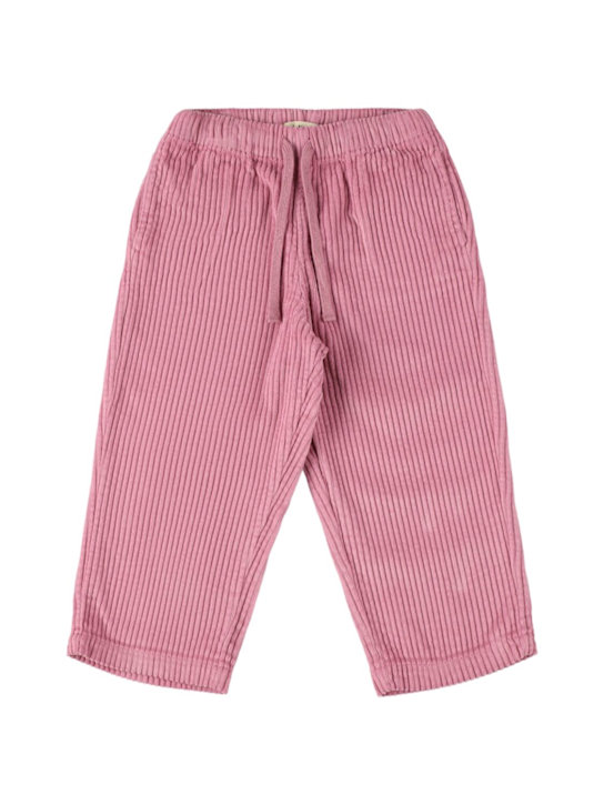 The New Society: Pantaloni in cotone millerighe - Rosa - kids-girls_0 | Luisa Via Roma