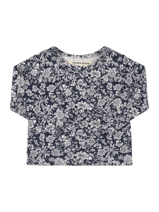 The New Society: Leopard print cotton blend t-shirt - マルチカラー - kids-girls_0 | Luisa Via Roma