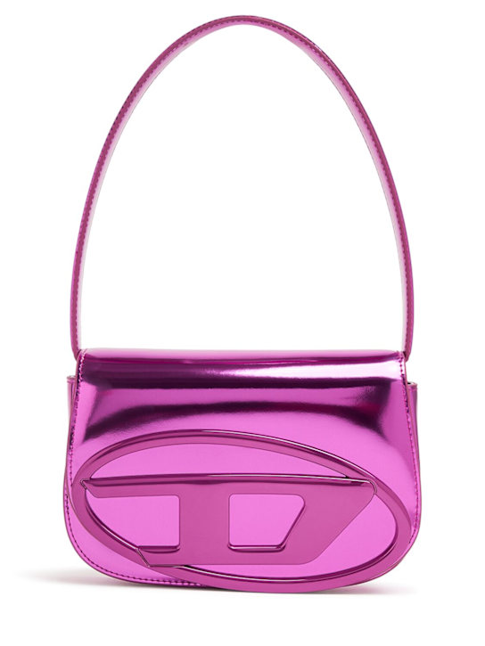 Diesel: 1DR leather shoulder bag - Purple - women_0 | Luisa Via Roma