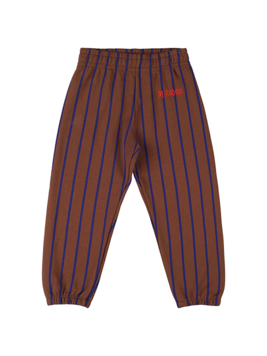 Mini Rodini: Striped organic cotton sweatpants - kids-boys_0 | Luisa Via Roma