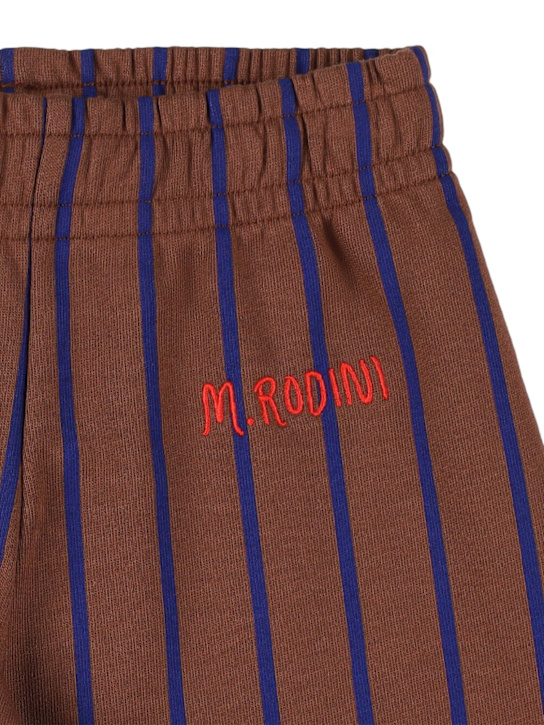 Mini Rodini: Striped organic cotton sweatpants - kids-boys_1 | Luisa Via Roma