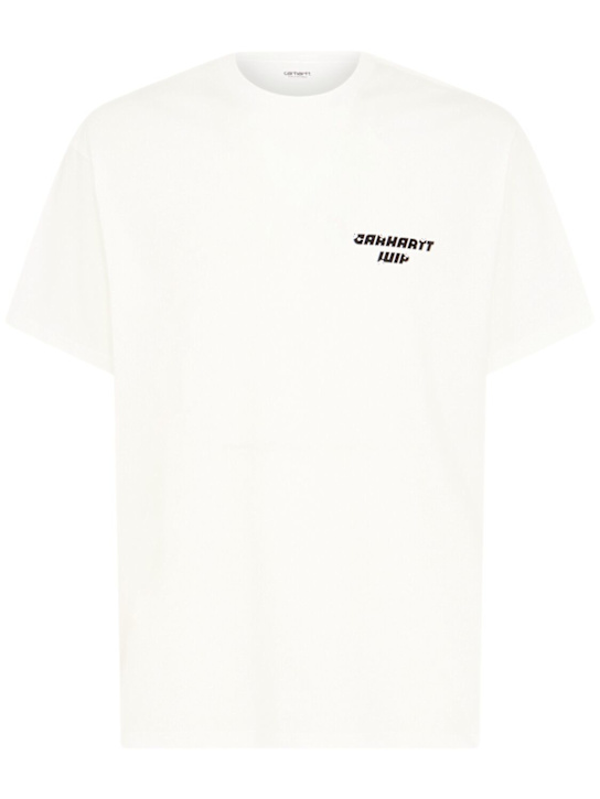 Carhartt WIP: Camiseta de algodón orgánico - Blanco - men_0 | Luisa Via Roma
