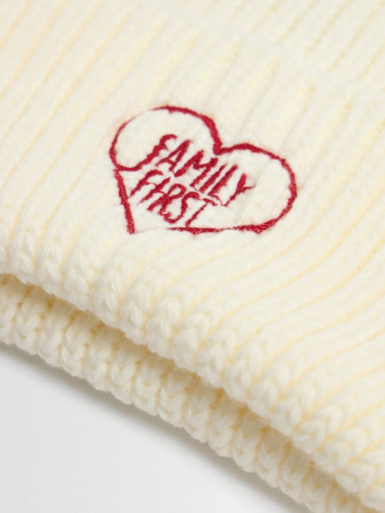 Family First: Pull-over en laine mélangée à logo - Blanc - men_1 | Luisa Via Roma