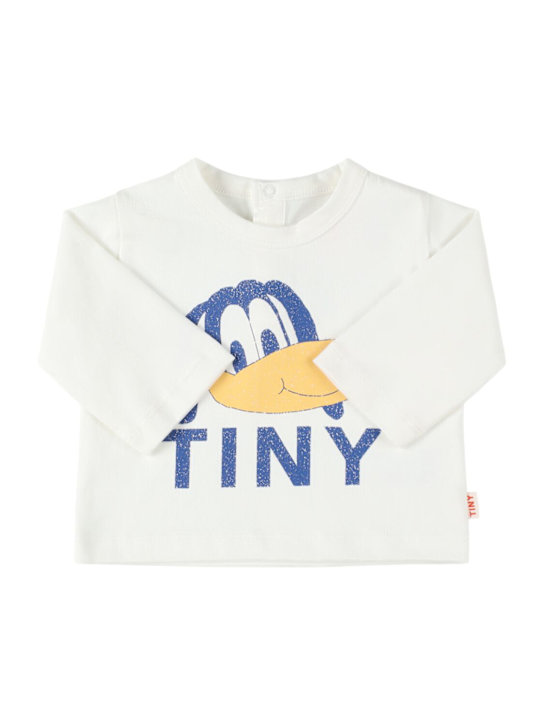 Tiny Cottons: Printed organic cotton t-shirt - Off White - kids-boys_0 | Luisa Via Roma