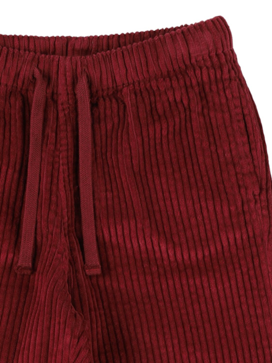 The New Society: Cotton corduroy pants - Red - kids-boys_1 | Luisa Via Roma