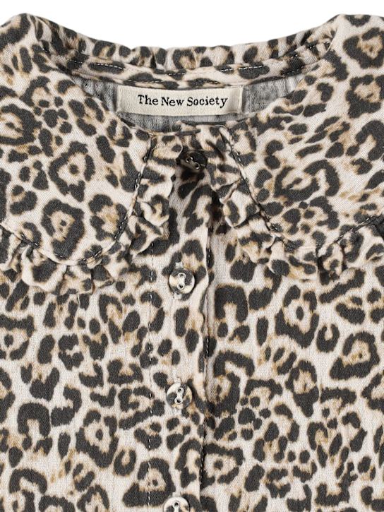 The New Society: Robe en coton imprimé - Multicolore - kids-girls_1 | Luisa Via Roma