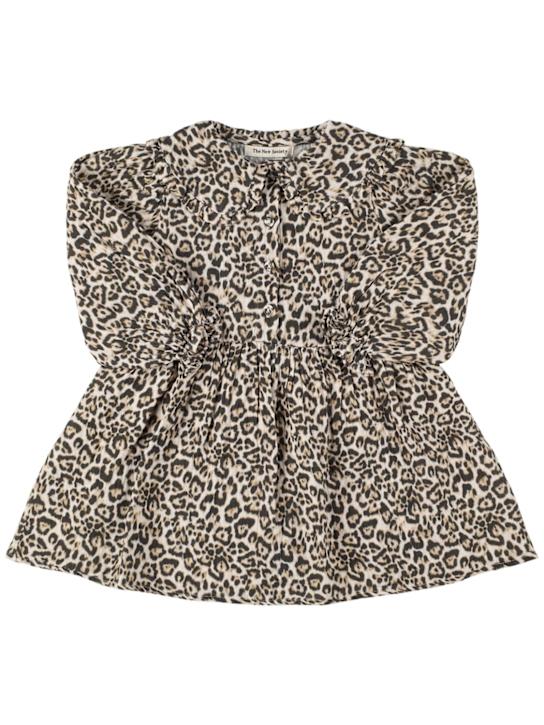 The New Society: Robe en coton imprimé - Multicolore - kids-girls_0 | Luisa Via Roma