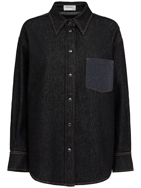 Fabiana Filippi: Oversize denim shirt - women_0 | Luisa Via Roma