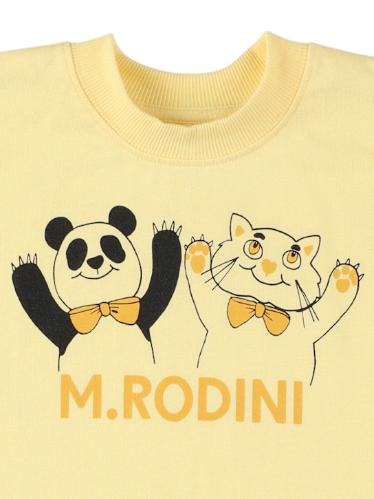 Mini Rodini: Printed organic cotton t-shirt - Yellow - kids-boys_1 | Luisa Via Roma