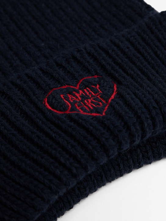 Family First: Wolllmischpullover mit Logo - Dunkelblau - men_1 | Luisa Via Roma