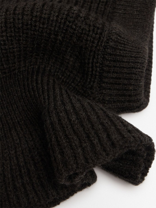 Lemaire: Alpaca balaclava - Dark Espresso - women_1 | Luisa Via Roma