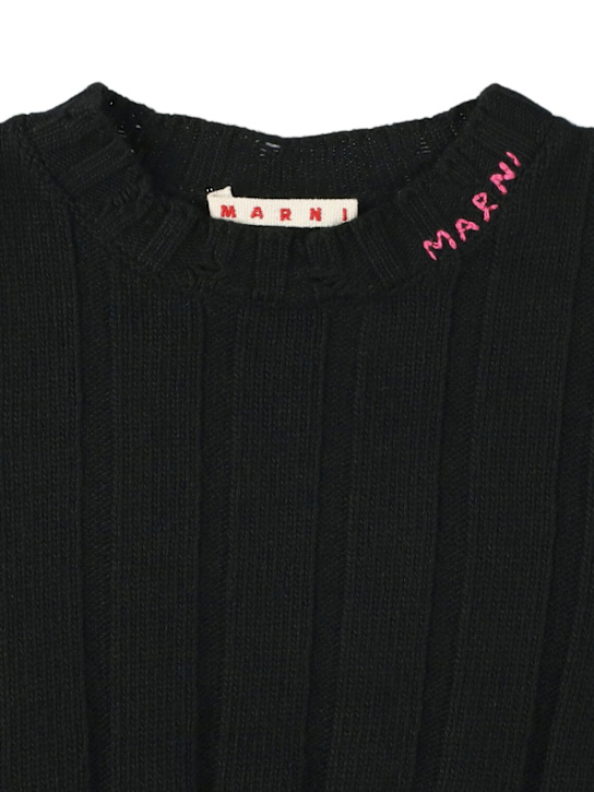 Marni Junior: Suéter de punto de viscosa - Negro - kids-girls_1 | Luisa Via Roma
