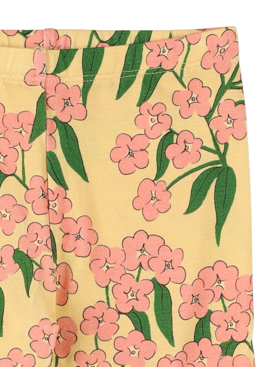 Mini Rodini: Printed leggings - ベージュ/グリーン - kids-girls_1 | Luisa Via Roma