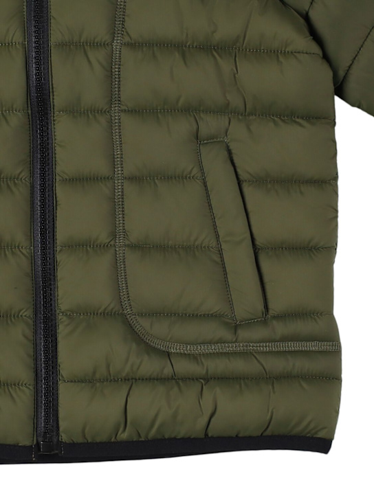 Diesel Kids: Hooded poly puffer jacket - ミリタリーグリーン - kids-boys_1 | Luisa Via Roma