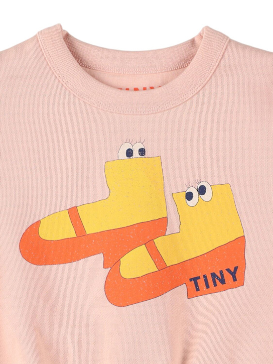 Tiny Cottons: Printed organic cotton sweatshirt - ピンク - kids-girls_1 | Luisa Via Roma