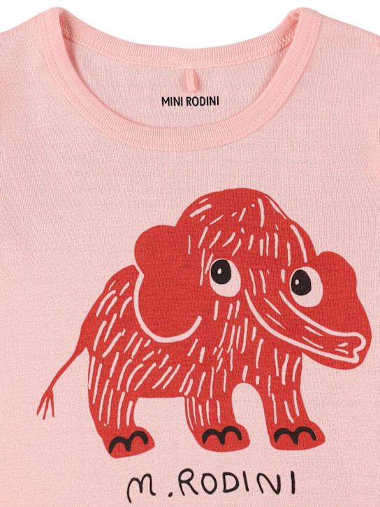 Mini Rodini: Mammoth printed organic cotton t-shirt - kids-girls_1 | Luisa Via Roma