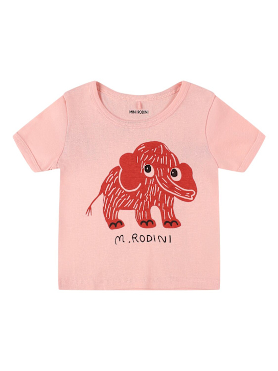 Mini Rodini: Mammoth printed organic cotton t-shirt - kids-girls_0 | Luisa Via Roma