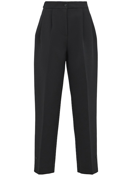 The Frankie Shop: Doyer acetate blend pleated pants - women_0 | Luisa Via Roma