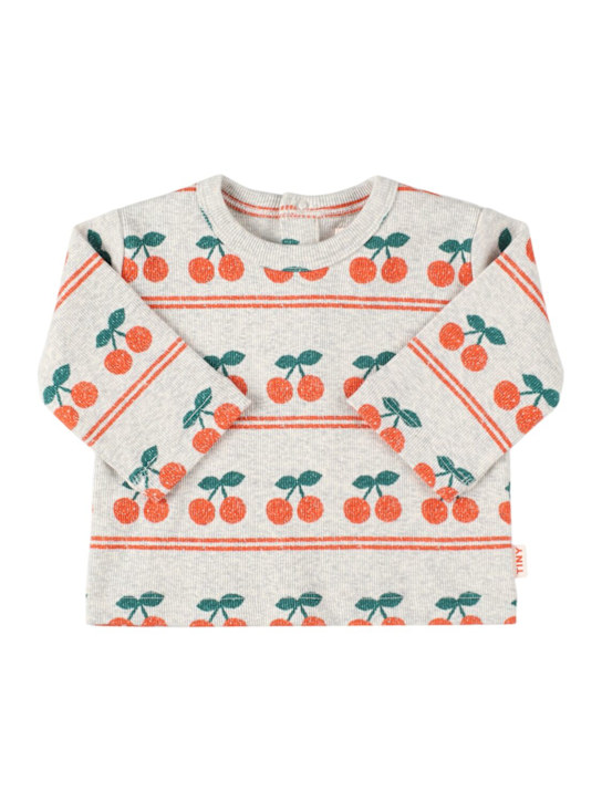 Tiny Cottons: Printed organic cotton t-shirt - Multicolor - kids-girls_0 | Luisa Via Roma