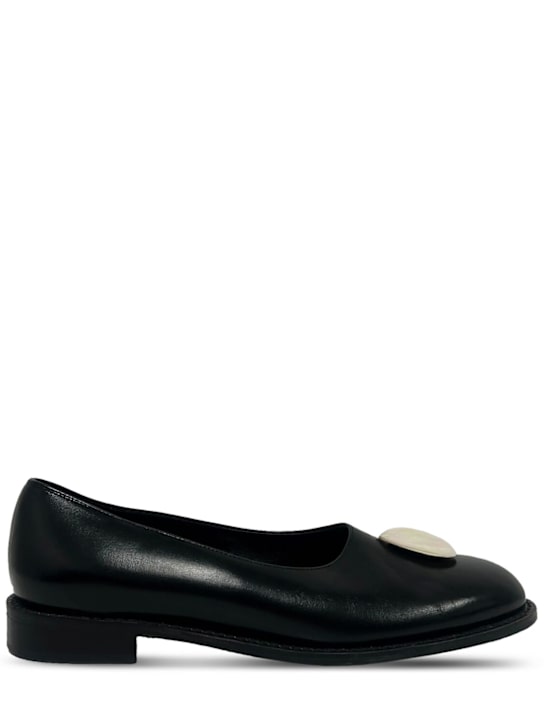 Eenk: 25mm Mother-of-pearl point ballerinas - Black - women_0 | Luisa Via Roma