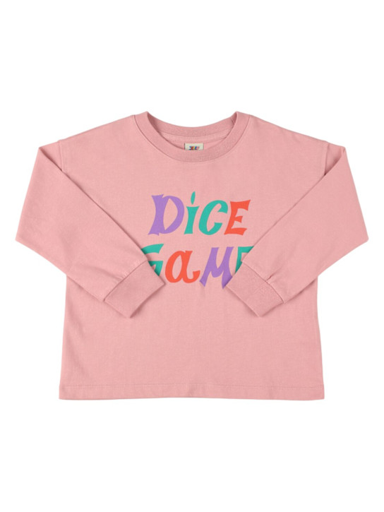 Jellymallow: Printed cotton crewneck sweatshirt - ピンク - kids-girls_0 | Luisa Via Roma