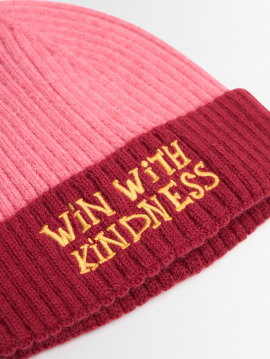 Jellymallow: Embroidered knit beanie - ピンク - kids-boys_1 | Luisa Via Roma