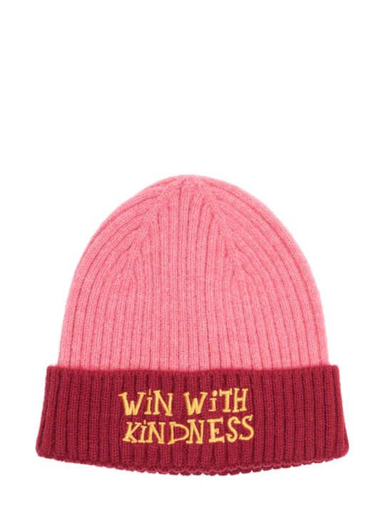 Jellymallow: Embroidered knit beanie - ピンク - kids-boys_0 | Luisa Via Roma
