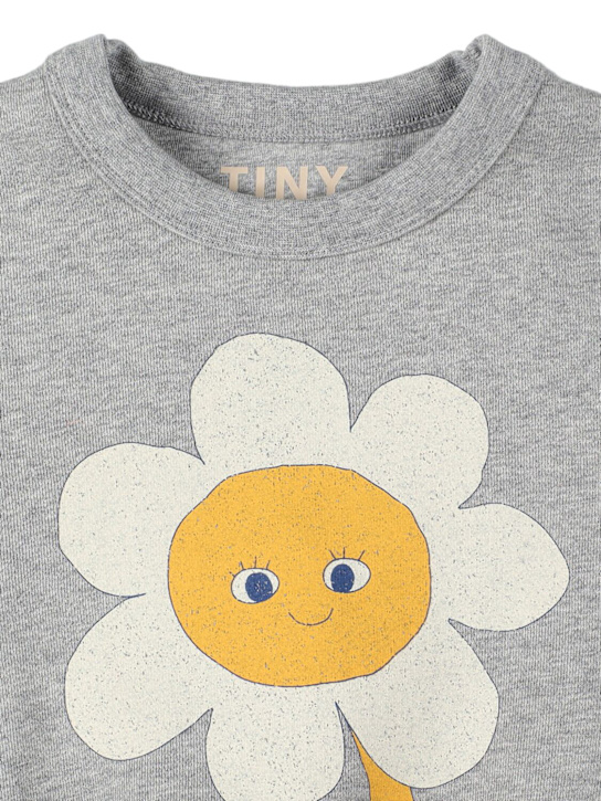 Tiny Cottons: Felpa in cotone con stampa - Grigio - kids-girls_1 | Luisa Via Roma