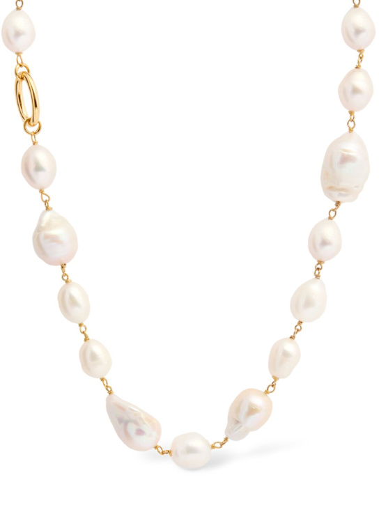 Jil Sander: Grainy 2 pearl necklace - women_0 | Luisa Via Roma