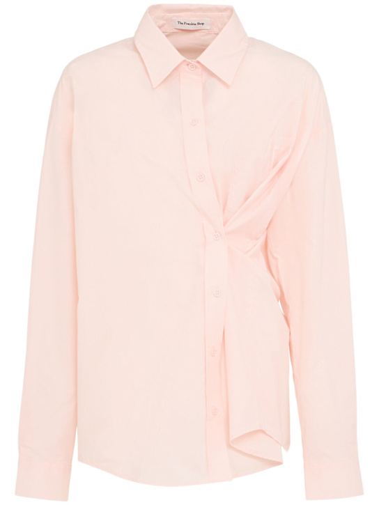 The Frankie Shop: Ornella cotton wrapped shirt - women_0 | Luisa Via Roma