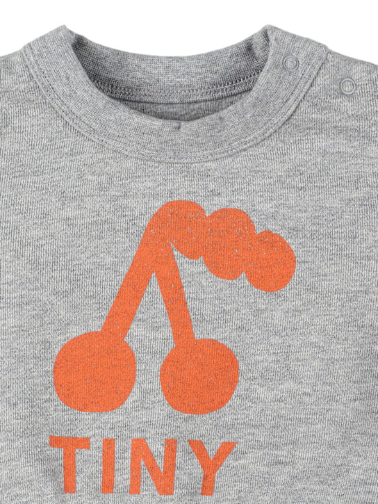 Tiny Cottons: Printed cotton sweatshirt - Grey - kids-boys_1 | Luisa Via Roma