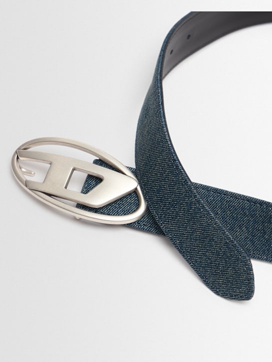 Diesel: B-1DR 20 leather belt - Blue - women_1 | Luisa Via Roma