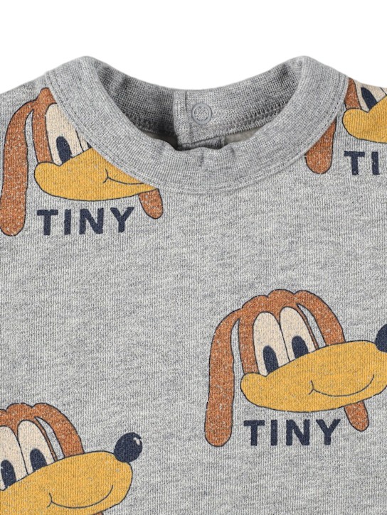 Tiny Cottons: Cotton terry romper - Grey - kids-boys_1 | Luisa Via Roma