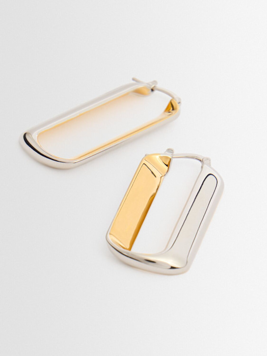 Jil Sander: Bicolor hoop earrings - women_1 | Luisa Via Roma