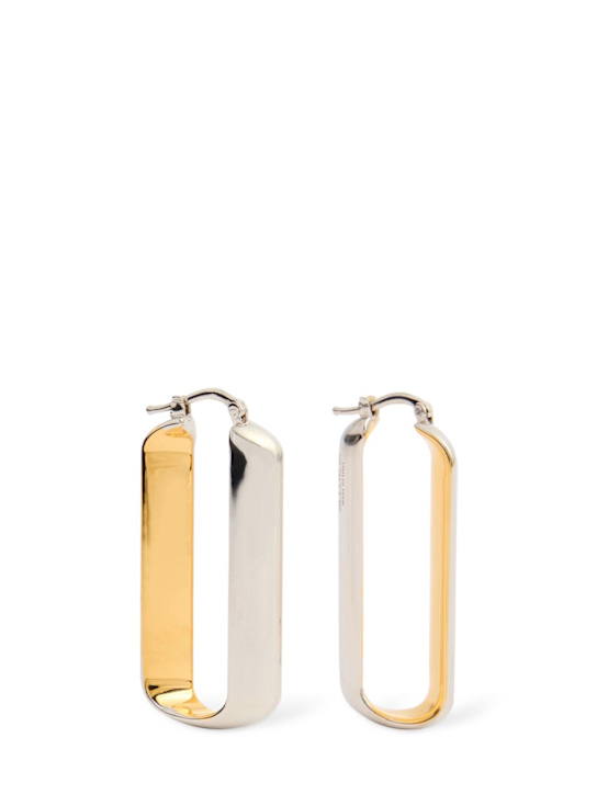 Jil Sander: Bicolor hoop earrings - women_0 | Luisa Via Roma