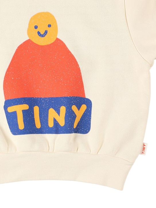 Tiny Cottons: Printed organic cotton sweatshirt - ベージュ - kids-girls_1 | Luisa Via Roma