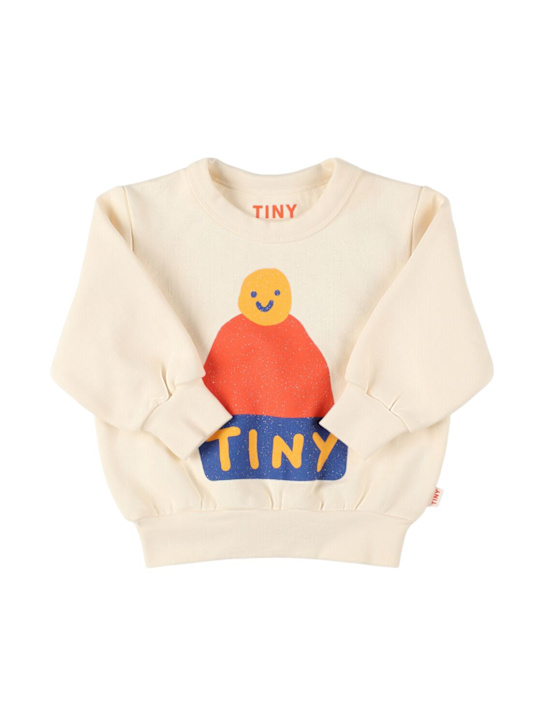 Tiny Cottons: Printed organic cotton sweatshirt - ベージュ - kids-girls_0 | Luisa Via Roma