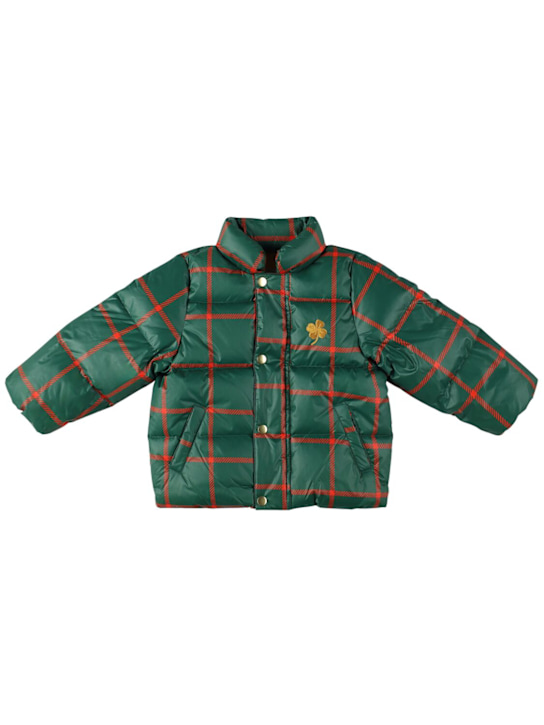 Mini Rodini: Printed poly puffer jacket - Green - kids-boys_0 | Luisa Via Roma