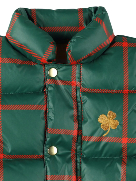 Mini Rodini: Printed poly puffer jacket - Green - kids-boys_1 | Luisa Via Roma