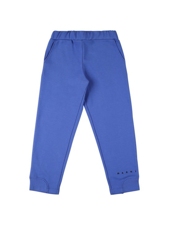 Marni Junior: Cotton sweatpants - Classic Bluette - kids-boys_0 | Luisa Via Roma