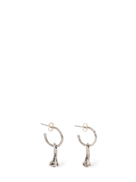 Lemaire: Clove hoop earrings - Silver - women_0 | Luisa Via Roma