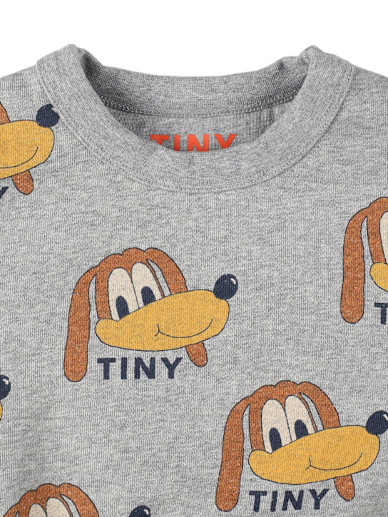 Tiny Cottons: Printed cotton sweatshirt - Grey - kids-boys_1 | Luisa Via Roma
